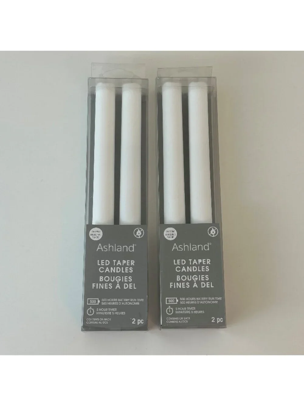 2 Packs Ashland LED Taper Candles
